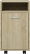 vidaXL - Bijzetkast - met - wielen - 33x38x60 - cm - bewerkt - hout - sonoma - eiken