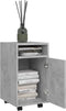 vidaXL - Bijzetkast - met - wielen - 33x38x60 - cm - spaanplaat - betongrijs
