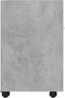 vidaXL - Bijzetkast - met - wielen - 33x38x60 - cm - spaanplaat - betongrijs