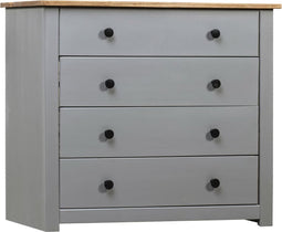 vidaXL - Bijzetkast - Panama - Range - 80x40x73 - cm - grenenhout - grijs