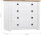 vidaXL - Bijzetkast - Panama - Range - 80x40x73 - cm - grenenhout - wit