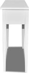 vidaXL - Bijzetkastje - met - 2 - lades - wit
