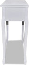 vidaXL - Bijzetkastje - met - 3 - lades - wit