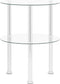 vidaXL - Bijzettafel - 2-laags - 38 - cm - gehard - glas - transparant