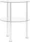 vidaXL - Bijzettafel - 2-laags - 38 - cm - gehard - glas - transparant
