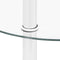 vidaXL - Bijzettafel - 2-laags - 38 - cm - gehard - glas - transparant