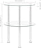vidaXL - Bijzettafel - 2-laags - 38 - cm - gehard - glas - transparant