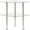 vidaXL - Bijzettafel - 2-laags - 38x38x50 - cm - gehard - glas - transparant