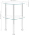 vidaXL - Bijzettafel - 2-laags - 38x38x50 - cm - gehard - glas - transparant