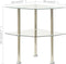 vidaXL - Bijzettafel - 2-laags - 38x38x50 - cm - gehard - glas - transparant