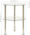vidaXL - Bijzettafel - 2-laags - 38x38x50 - cm - gehard - glas - transparant