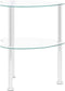 vidaXL - Bijzettafel - 2-laags - 38x38x50 - cm - gehard - glas - transparant