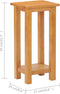 vidaXL - Bijzettafel - 27x24x55 - cm - massief - eikenhout
