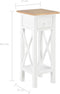 vidaXL - Bijzettafel - 27x27x65,5 - cm - hout - wit
