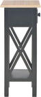 vidaXL - Bijzettafel - 27x27x65,5 - cm - hout - zwart