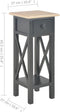 vidaXL - Bijzettafel - 27x27x65,5 - cm - hout - zwart