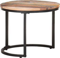 vidaXL - Bijzettafel - 3 - st - massief - gerecycled - hout