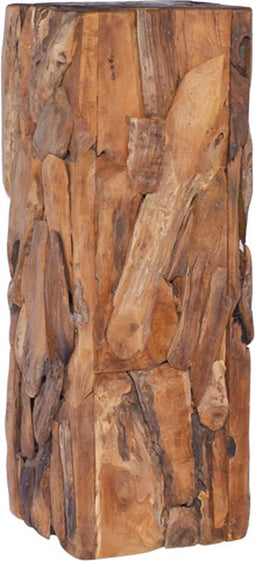 vidaXL - Bijzettafel - 30x30x80 - cm - massief - teakhout