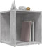 vidaXL - Bijzettafel - 33x33x34,5 - cm - bewerkt - hout - betongrijs
