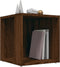 vidaXL - Bijzettafel - 33x33x34,5 - cm - bewerkt - hout - bruin - eikenkleur