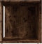 vidaXL - Bijzettafel - 33x33x34,5 - cm - bewerkt - hout - gerookt - eikenkleurig