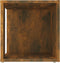 vidaXL - Bijzettafel - 33x33x34,5 - cm - bewerkt - hout - gerookt - eikenkleurig