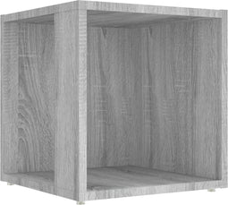 vidaXL - Bijzettafel - 33x33x34,5 - cm - bewerkt - hout - grijs - sonoma - eikenkleur