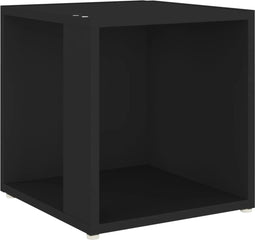 vidaXL - Bijzettafel - 33x33x34,5 - cm - bewerkt - hout - zwart