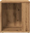 vidaXL - Bijzettafel - 33x33x34 - cm - bewerkt - hout - artisanaal - eikenkleurig