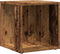 vidaXL - Bijzettafel - 33x33x34 - cm - bewerkt - hout - oud - houtkleurig