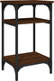 vidaXL - Bijzettafel - 35x30x60 - cm - bewerkt - hout - bruin - eikenkleur