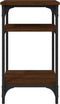 vidaXL - Bijzettafel - 35x30x60 - cm - bewerkt - hout - bruin - eikenkleur