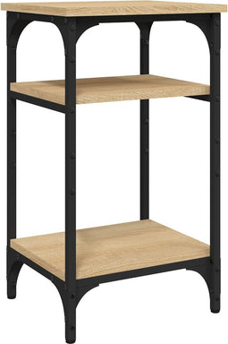 vidaXL - Bijzettafel - 35x30x60 - cm - bewerkt - hout - sonoma - eikenkleurig