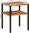 vidaXL - Bijzettafel - 35x35x45 - cm - massief - acaciahout - en - ijzer
