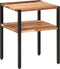 vidaXL - Bijzettafel - 35x35x45 - cm - massief - acaciahout - en - ijzer