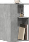 vidaXL - Bijzettafel - 35x35x60 - cm - bewerkt - hout - betongrijs