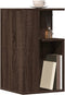 vidaXL - Bijzettafel - 35x35x60 - cm - bewerkt - hout - bruin - eikenkleurig