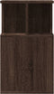vidaXL - Bijzettafel - 35x35x60 - cm - bewerkt - hout - bruin - eikenkleurig