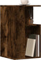 vidaXL - Bijzettafel - 35x35x60 - cm - bewerkt - hout - gerookt - eikenkleurig
