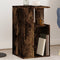 vidaXL - Bijzettafel - 35x35x60 - cm - bewerkt - hout - gerookt - eikenkleurig