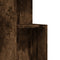 vidaXL - Bijzettafel - 35x35x60 - cm - bewerkt - hout - gerookt - eikenkleurig