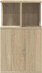 vidaXL - Bijzettafel - 35x35x60 - cm - bewerkt - hout - sonoma - eikenkleurig