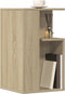 vidaXL - Bijzettafel - 35x35x60 - cm - bewerkt - hout - sonoma - eikenkleurig