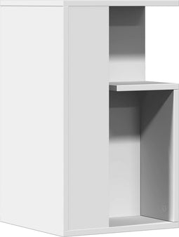 vidaXL - Bijzettafel - 35x35x60 - cm - bewerkt - hout - wit