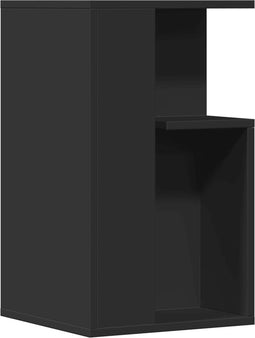 vidaXL - Bijzettafel - 35x35x60 - cm - bewerkt - hout - zwart