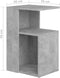 vidaXL - Bijzettafel - 36x30x56 - cm - bewerkt - hout - betongrijs