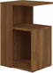vidaXL - Bijzettafel - 36x30x56 - cm - bewerkt - hout - bruin - eikenkleur