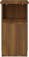 vidaXL - Bijzettafel - 36x30x56 - cm - bewerkt - hout - bruin - eikenkleur