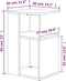 vidaXL - Bijzettafel - 36x30x56 - cm - bewerkt - hout - bruin - eikenkleur