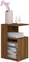 vidaXL - Bijzettafel - 36x30x56 - cm - bewerkt - hout - bruin - eikenkleur